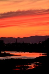 八尾の夕焼け