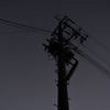 星空と電柱