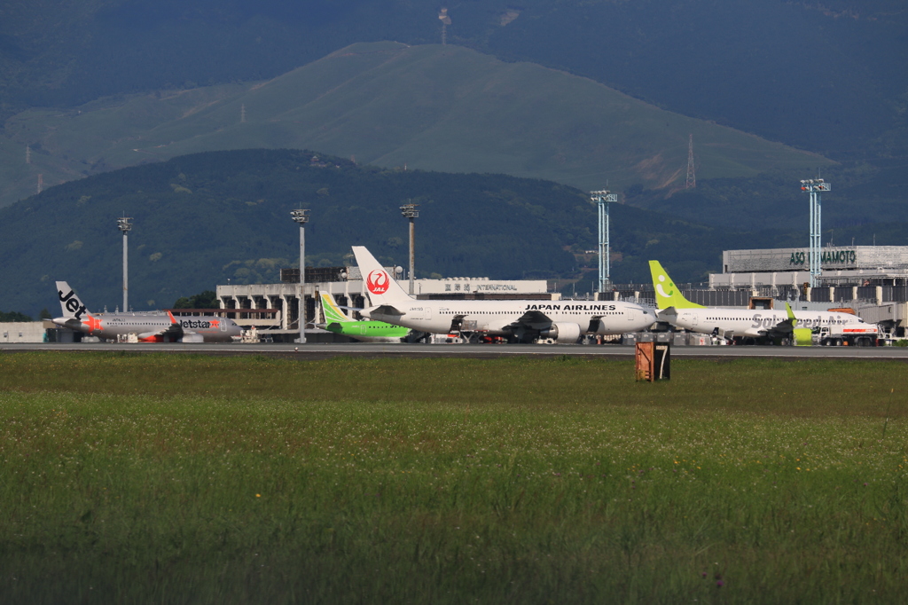 阿蘇くまもと空港 駐機中の様子