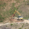 大分川ダム建設現場 4 - 変身ショベルカ～♪