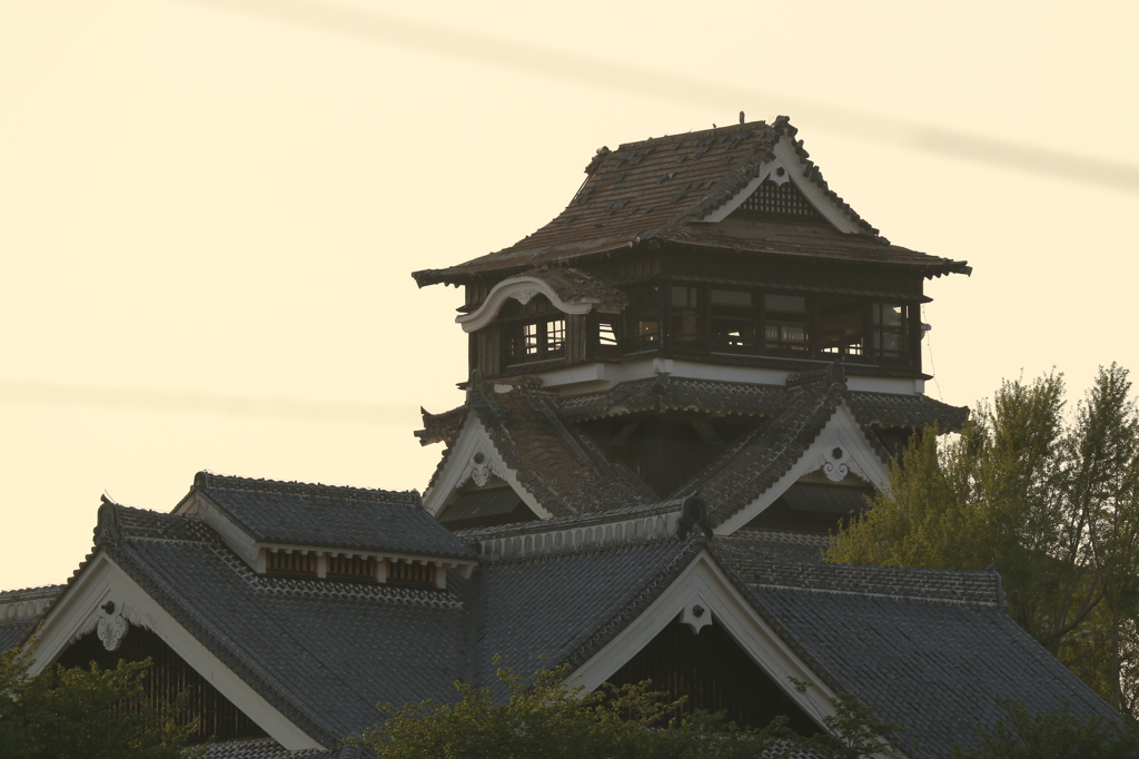 夕暮れ -  震災後の熊本城 5