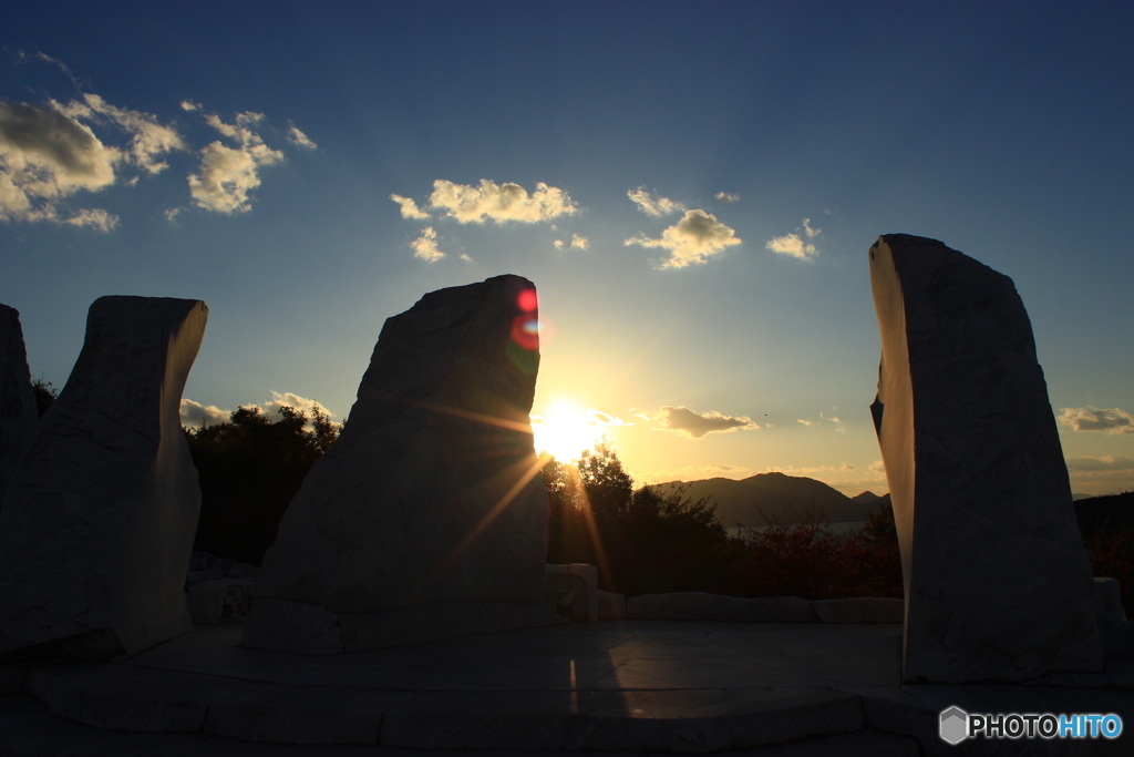 未来心の丘  夕景