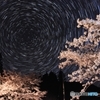 千鳥別尺の夜 ソメイヨシノと星景
