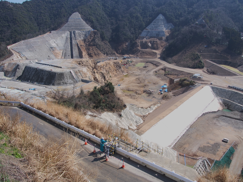 大分ダム建設現場