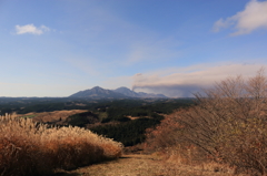 阿蘇の噴火（荻岳より）