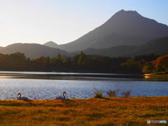 志高湖の夕焼け