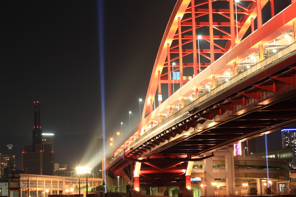 夜の神戸大橋