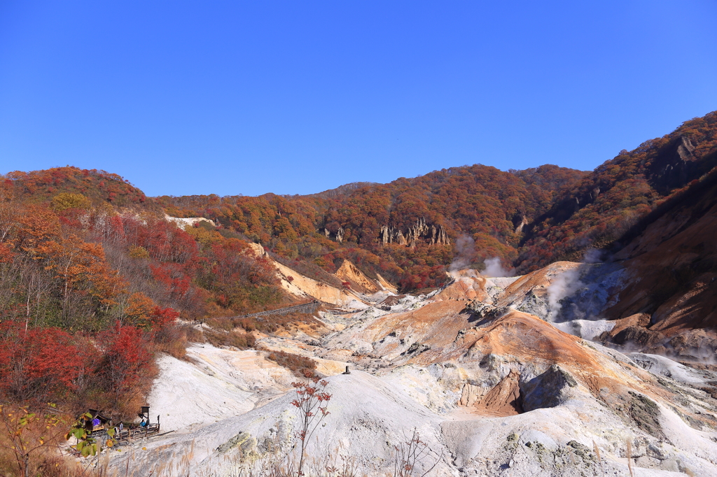登別温泉地獄谷 秋②