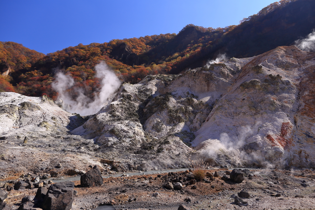 登別温泉地獄谷 秋④