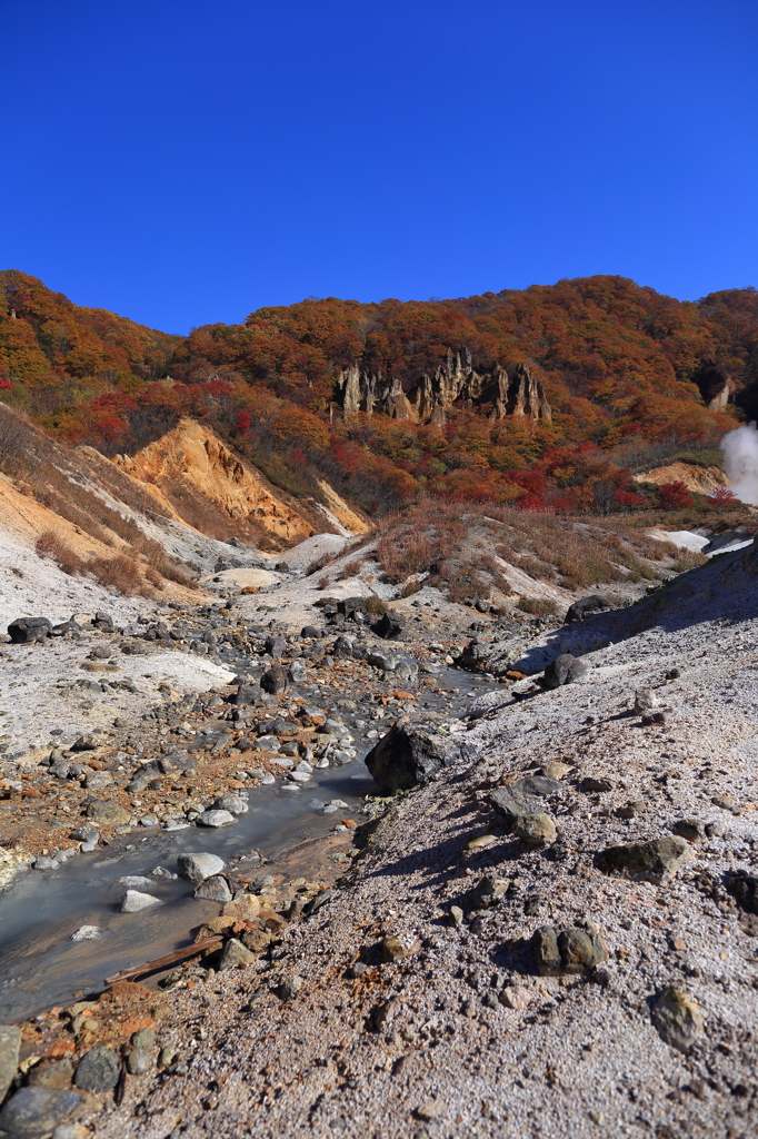 登別温泉地獄谷 秋⑤