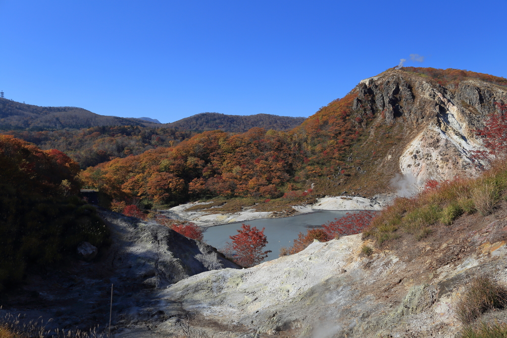 登別温泉地獄谷 秋⑨