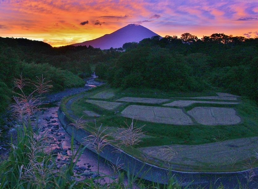 小山棚田 夕焼け
