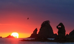 田子夕焼け