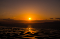 夕暮れの御輿来海岸