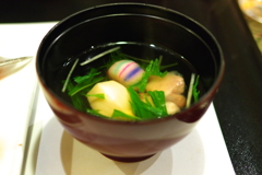 吸い物・福味鶏の葛うち