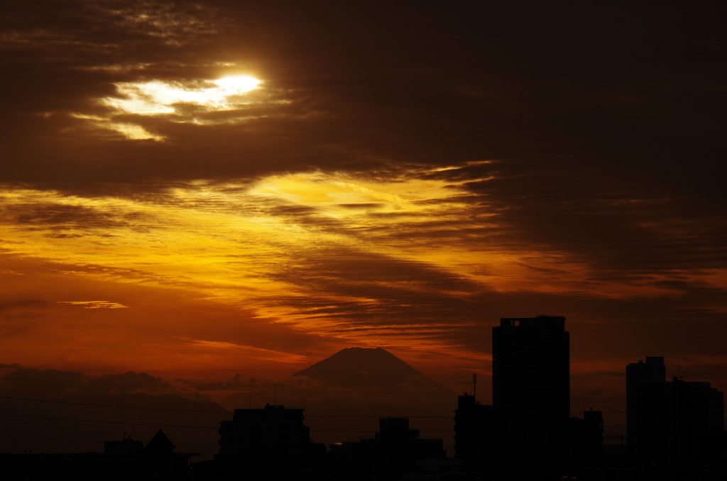 富士山・夕景1