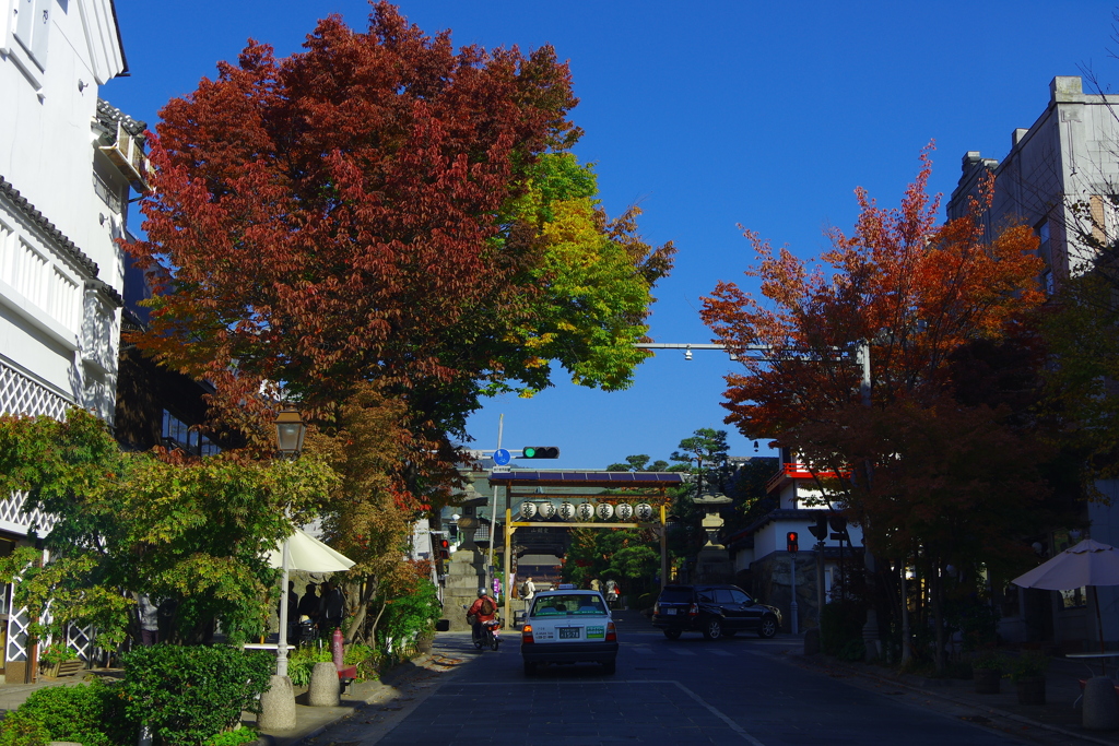 車窓より・初めての秋の善光寺