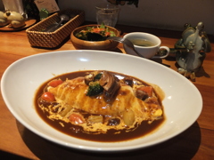 寒い日はあったかオムライスwithかえるくん