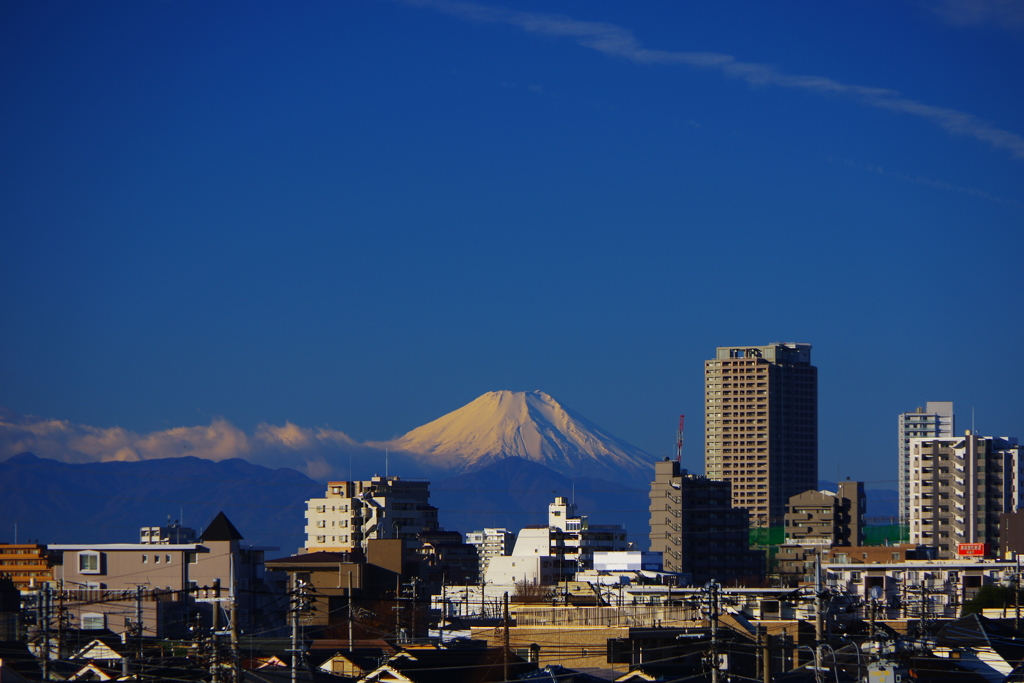 しずくBlue　白銀の富士