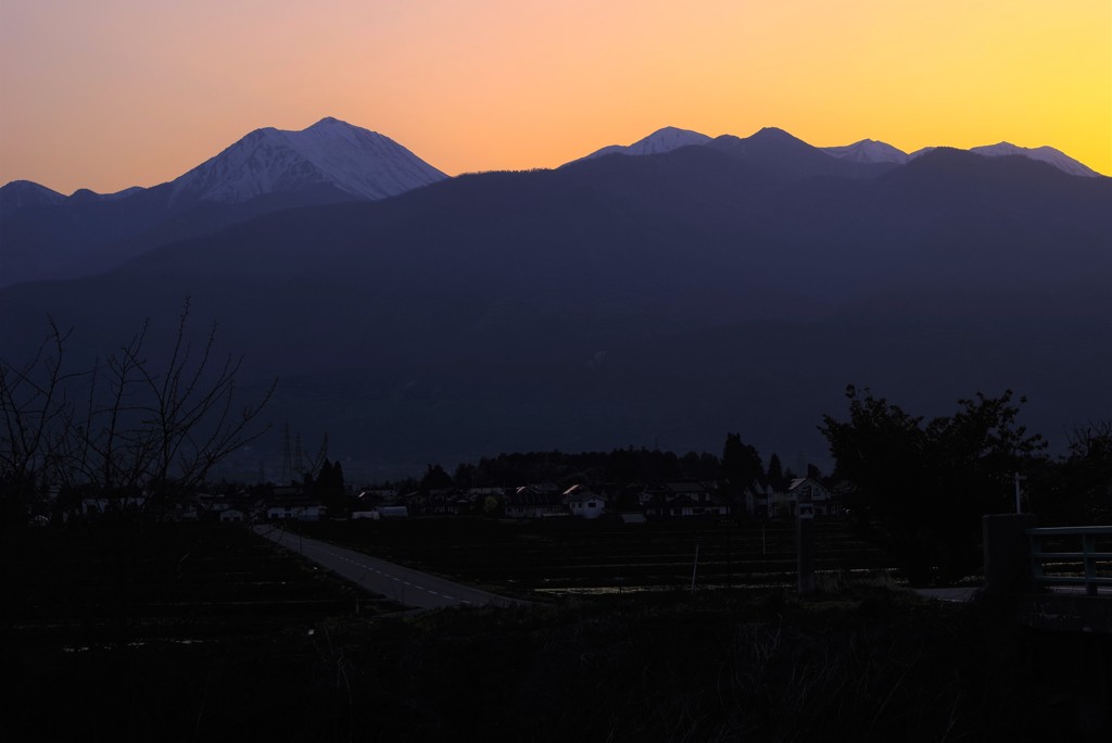 癒やしの夕景～安曇野～