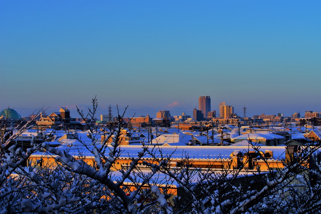 雪の街。