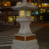 長野・石灯籠のある街。