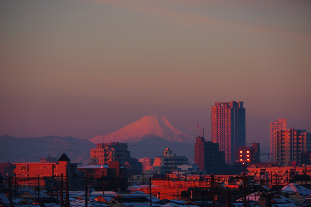雪景色の朝に