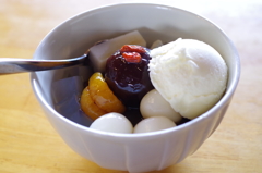 船橋屋　クリーム白玉あんみつ♡