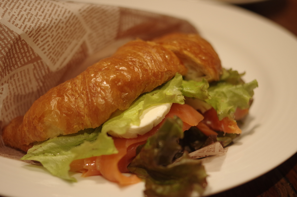 salmon&cream　cheese　sandwich♫