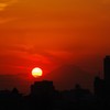 まんまる太陽と富士山♬*.+゜