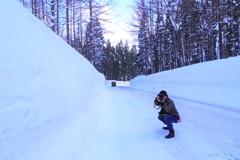 雪の壁とロックオン!!(｀・д『+』