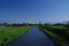 初夏の安曇野　美しき川は流るる