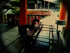 龍の水でお清め