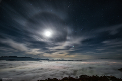 月暈と雲海
