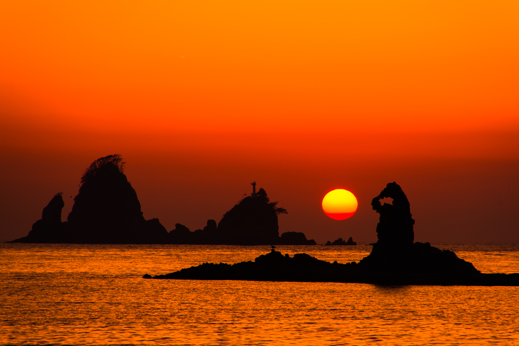 大田子の夕日