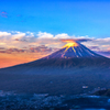 朝焼けの富士