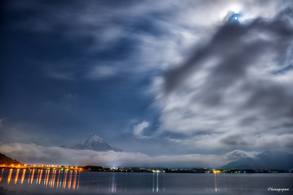 月夜の富士