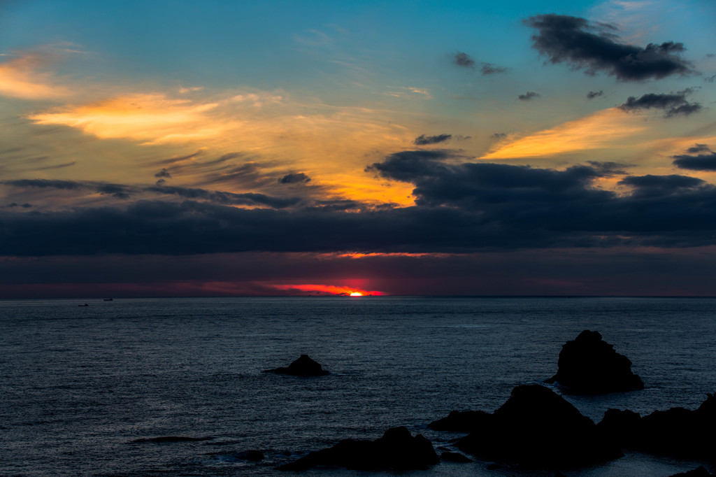 石廊崎海岸の夕日