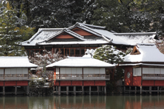 雪化粧の料亭