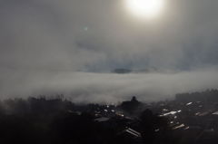 河口湖畔　雲の流れ