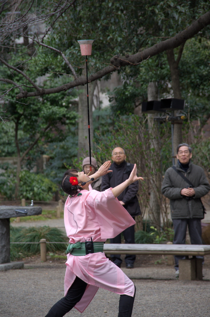 六義園　大道芸