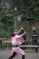 六義園　大道芸
