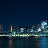 築地市場と東京の夜景