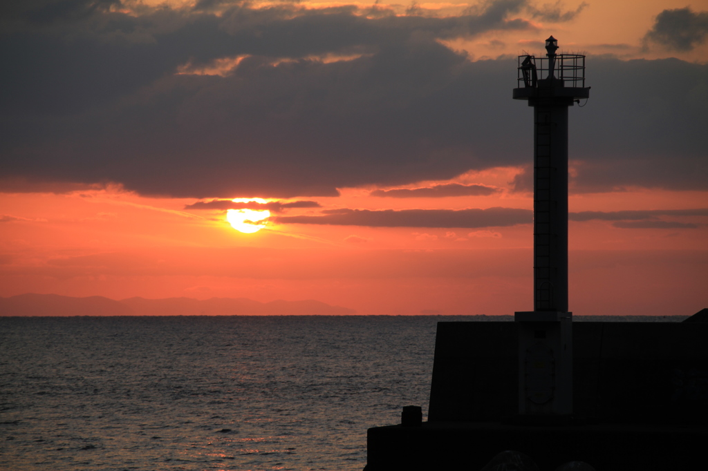 越前海岸の夕日