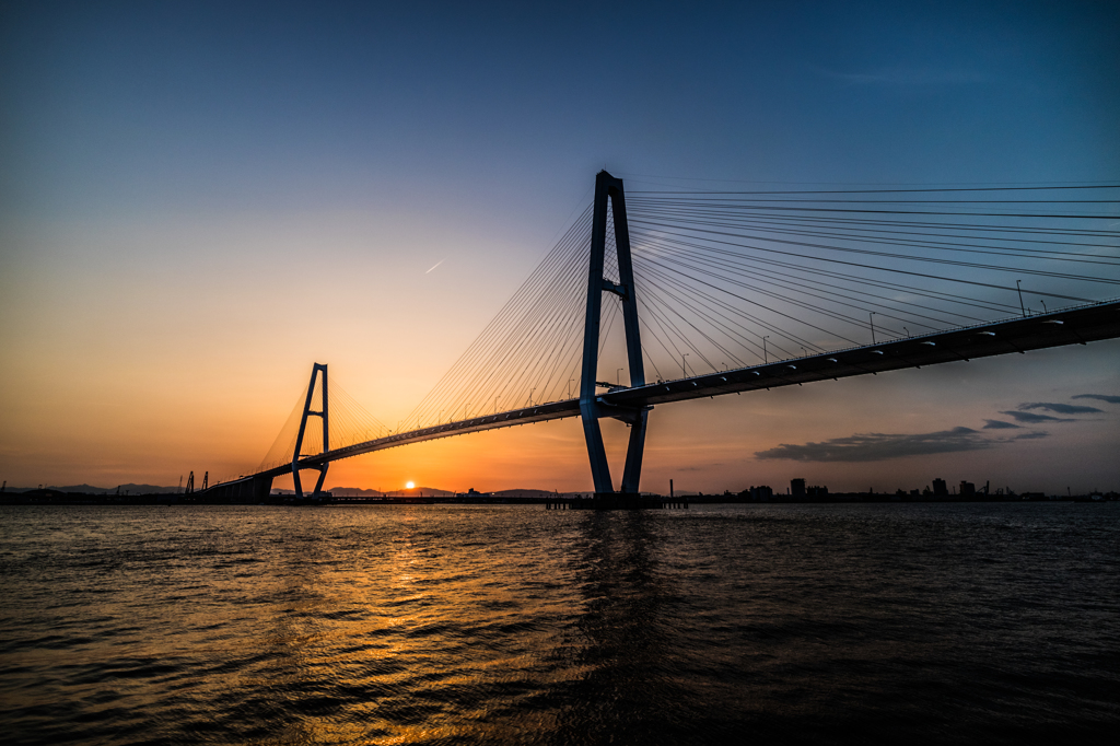 トリトンと夕日