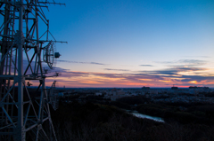 1月の夕日