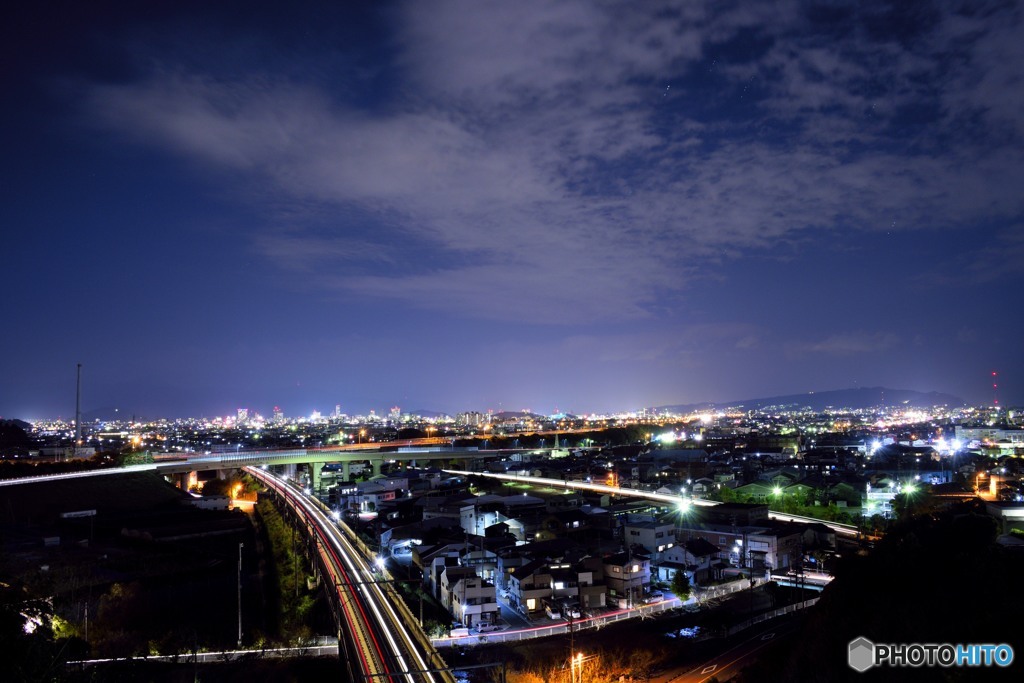 新幹線夜景