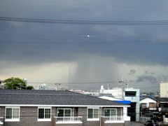 ゲリラ豪雨の雨柱