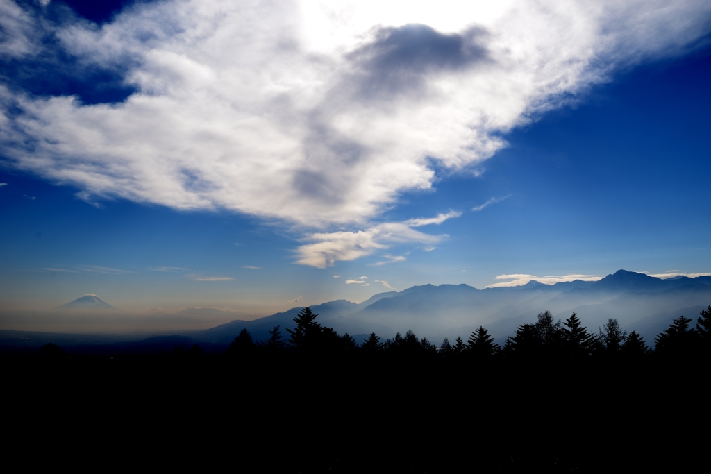 富士山と南アルプス