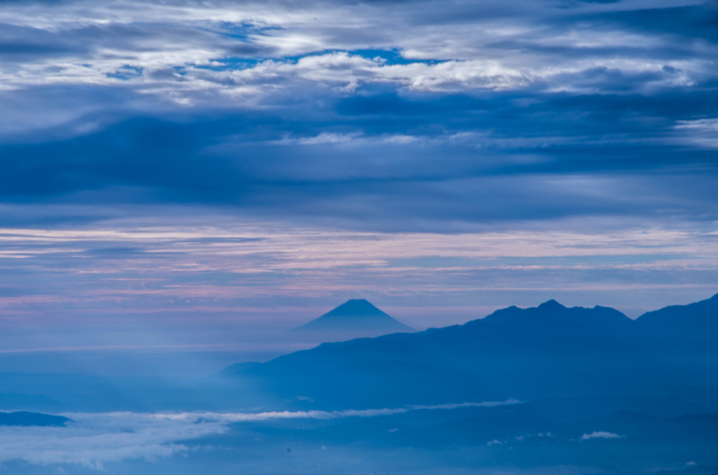 朝焼け富士山